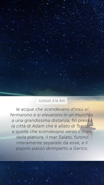 Giosué 3:16 RIV Bible Verse Image