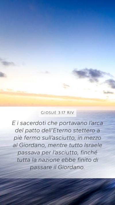 Giosué 3:17 RIV Bible Verse Image