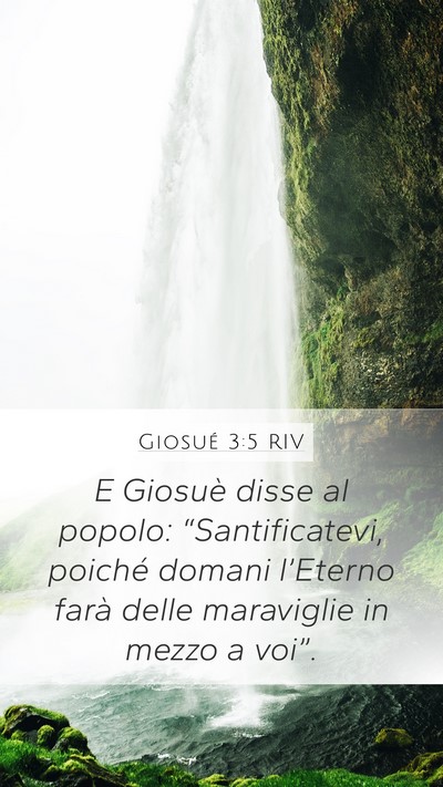 Giosué 3:5 RIV Bible Verse Image