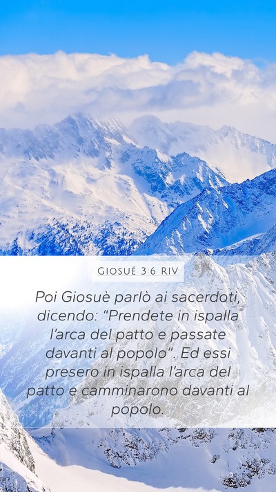 Giosué 3:6 RIV Bible Verse Image