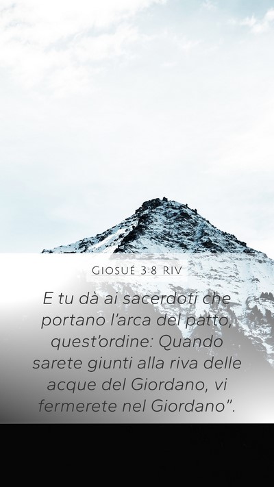 Giosué 3:8 RIV Bible Verse Image