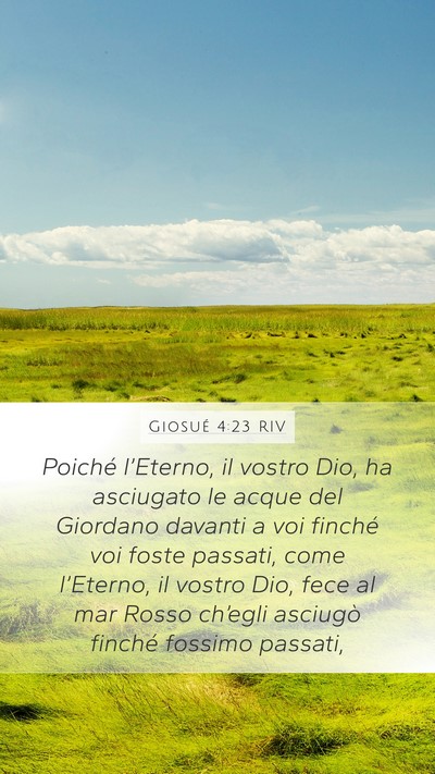 Giosué 4:23 RIV Bible Verse Image