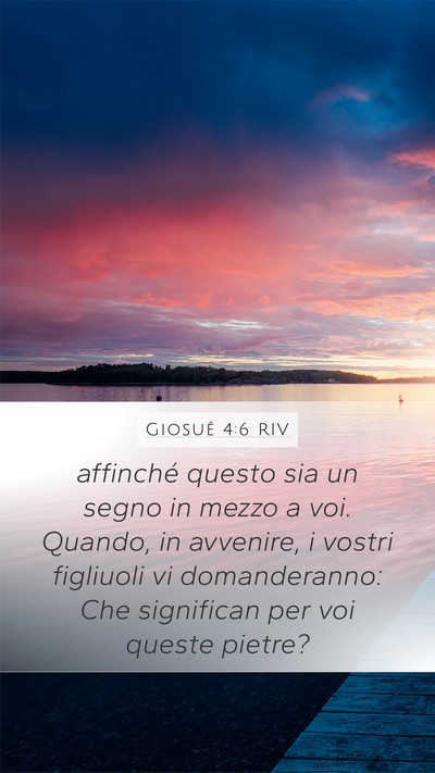 Giosué 4:6 RIV Bible Verse Image