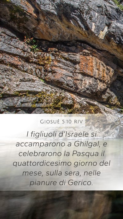 Giosué 5:10 RIV Bible Verse Image