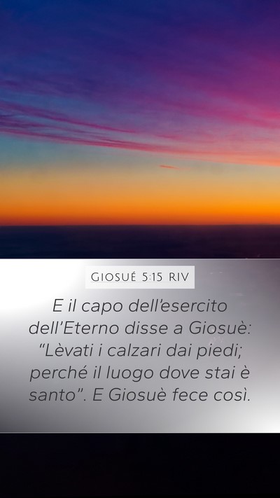 Giosué 5:15 RIV Bible Verse Image