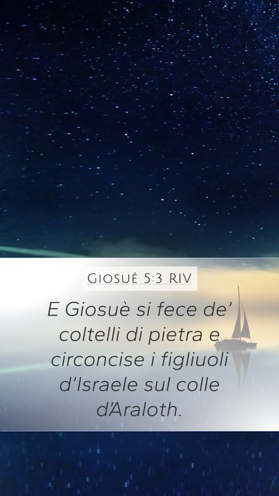 Giosué 5:3 RIV Bible Verse Image