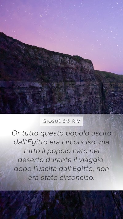 Giosué 5:5 RIV Mobile Phone Wallpaper - Or tutto questo popolo uscito dall’Egitto era - Mobile Bible Verse Wallpaper