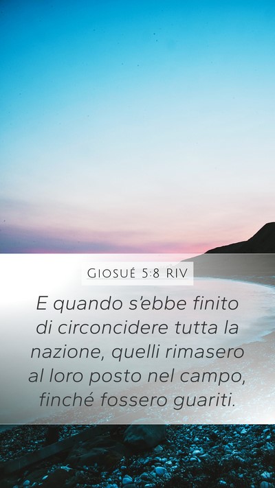 Giosué 5:8 RIV Mobile Phone Wallpaper - E quando s’ebbe finito di circoncidere tutta la - Mobile Bible Verse Wallpaper