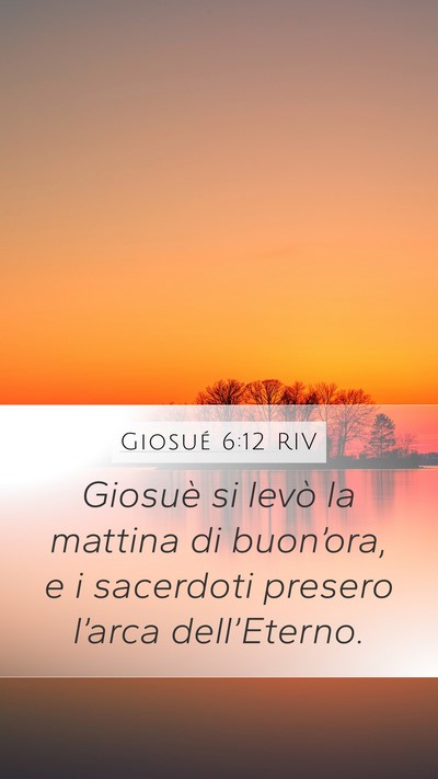 Giosué 6:12 RIV Bible Verse Image