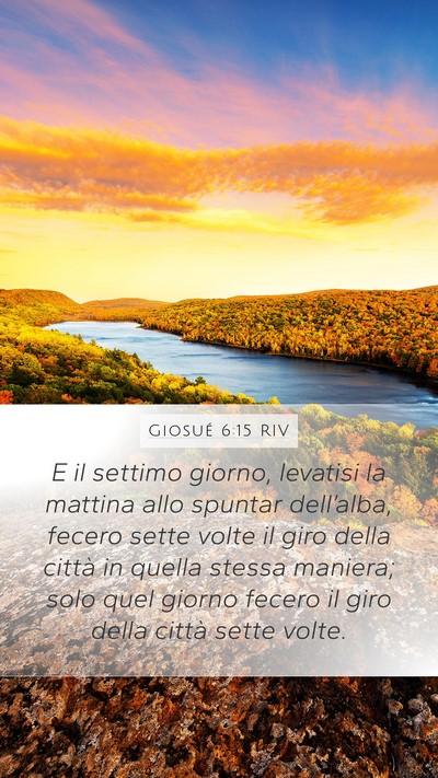 Giosué 6:15 RIV Bible Verse Image