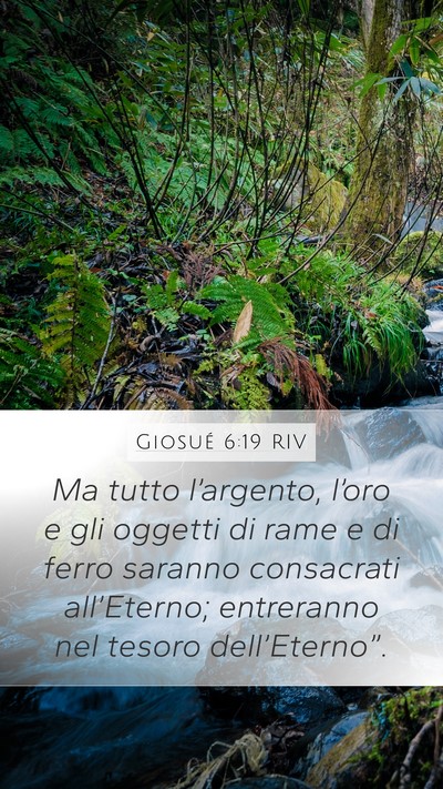 Giosué 6:19 RIV Bible Verse Image