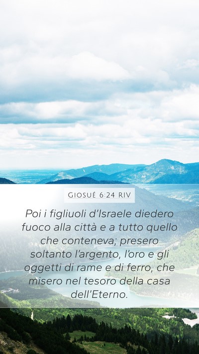 Giosué 6:24 RIV Bible Verse Image