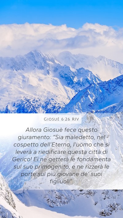 Giosué 6:26 RIV Bible Verse Image