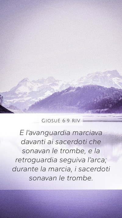 Giosué 6:9 RIV Bible Verse Image