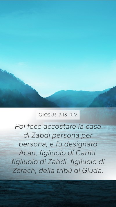 Giosué 7:18 RIV Bible Verse Image