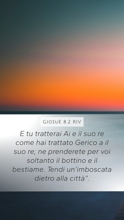 Giosué 8:2 RIV Bible Verse Image