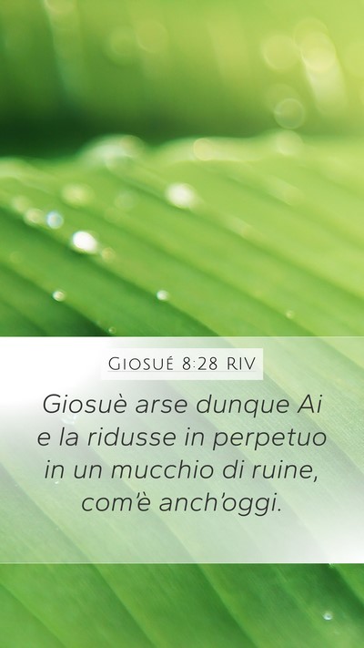 Giosué 8:28 RIV Bible Verse Image