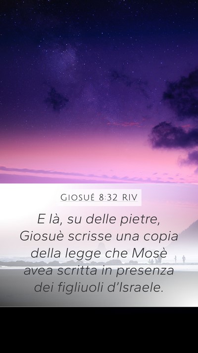 Giosué 8:32 RIV Bible Verse Image