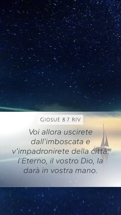 Giosué 8:7 RIV Bible Verse Image