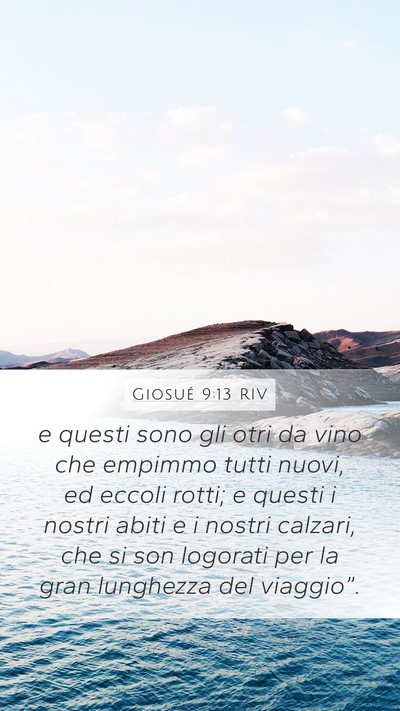 Giosué 9:13 RIV Mobile Phone Wallpaper - e questi sono gli otri da vino che empimmo tutti - Mobile Bible Verse Wallpaper