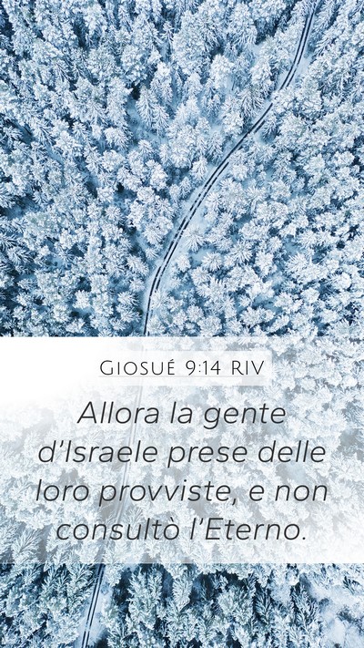 Giosué 9:14 RIV Bible Verse Image