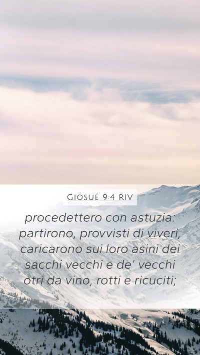 Giosué 9:4 RIV Bible Verse Image