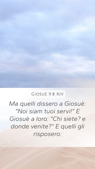 Giosué 9:8 RIV Bible Verse Image