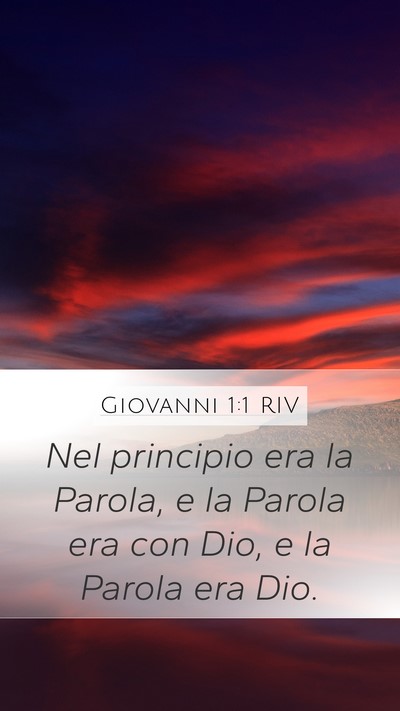 Giovanni 1:1 RIV Bible Verse Image