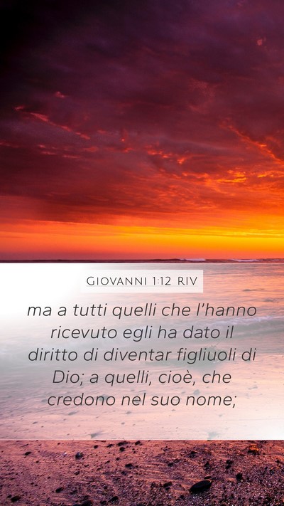 Giovanni 1:12 RIV Bible Verse Image