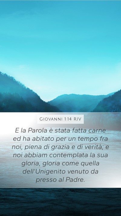 Giovanni 1:14 RIV Bible Verse Image
