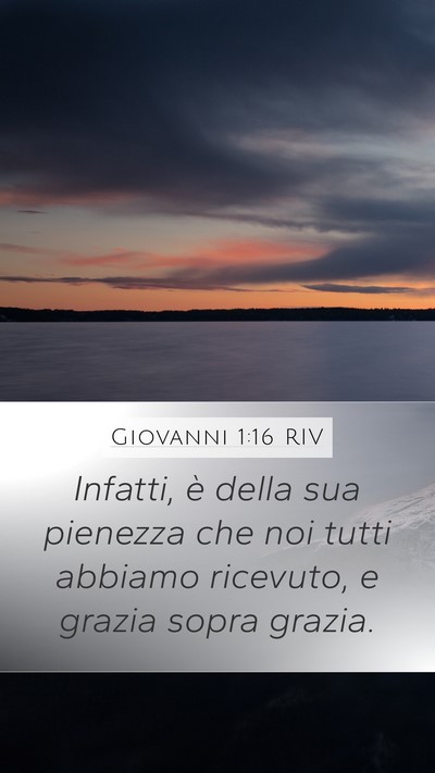 Giovanni 1:16 RIV Bible Verse Image