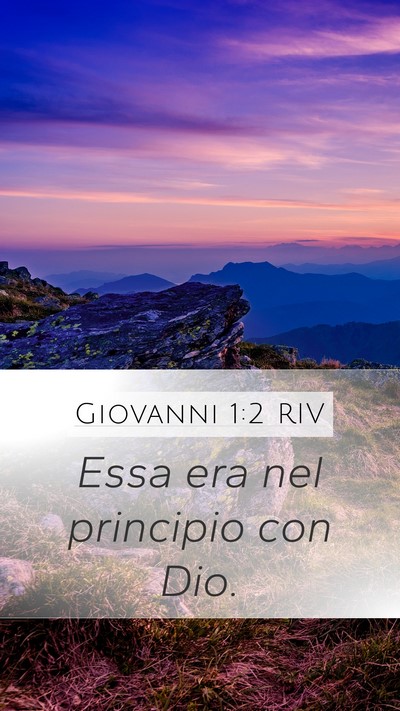 Giovanni 1:2 RIV Bible Verse Image