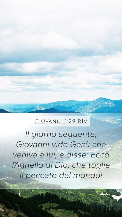 Giovanni 1:29 RIV Bible Verse Image