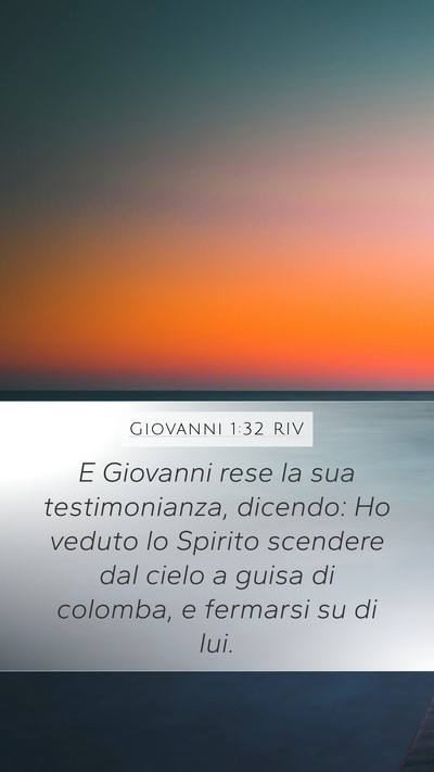 Giovanni 1:32 RIV Bible Verse Image