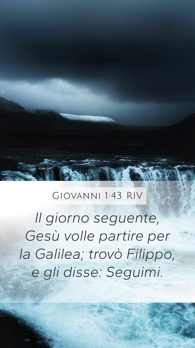 Giovanni 1:43 RIV Bible Verse Image