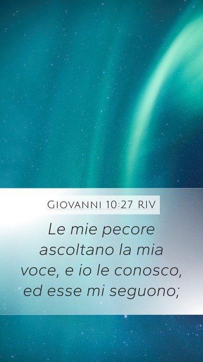 Giovanni 10:27 RIV Bible Verse Image