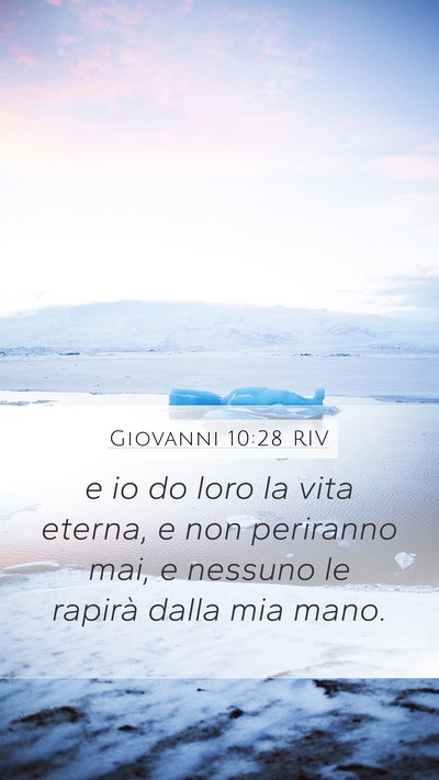Giovanni 10:28 RIV Bible Verse Image