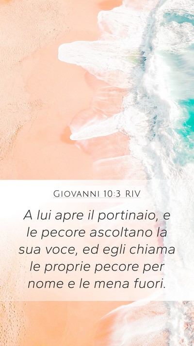 Giovanni 10:3 RIV Bible Verse Image