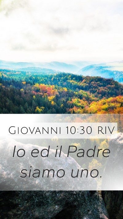 Giovanni 10:30 RIV Bible Verse Image