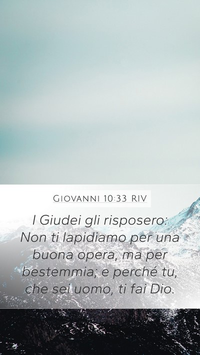 Giovanni 10:33 RIV Bible Verse Image