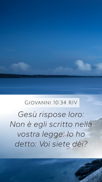 Giovanni 10:34 RIV Bible Verse Image