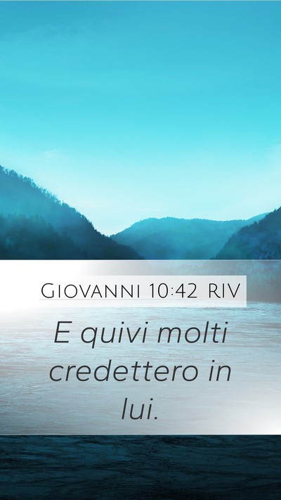 Giovanni 10:42 RIV Bible Verse Image