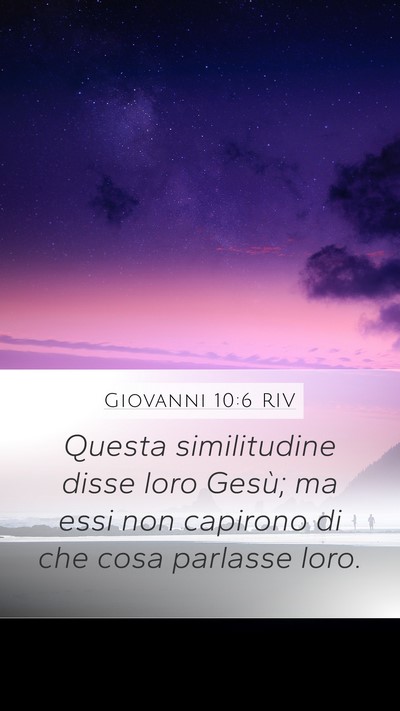 Giovanni 10:6 RIV Bible Verse Image