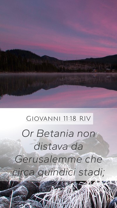 Giovanni 11:18 RIV Bible Verse Image