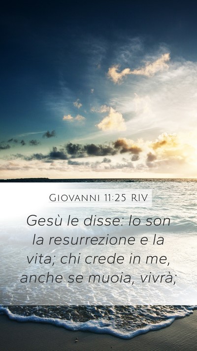 Giovanni 11:25 RIV Bible Verse Image