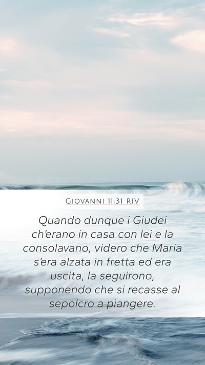Giovanni 11:31 RIV Bible Verse Image