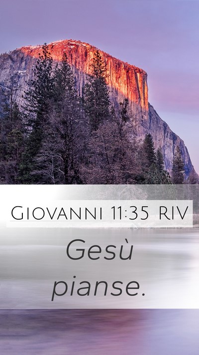 Giovanni 11:35 RIV Bible Verse Image
