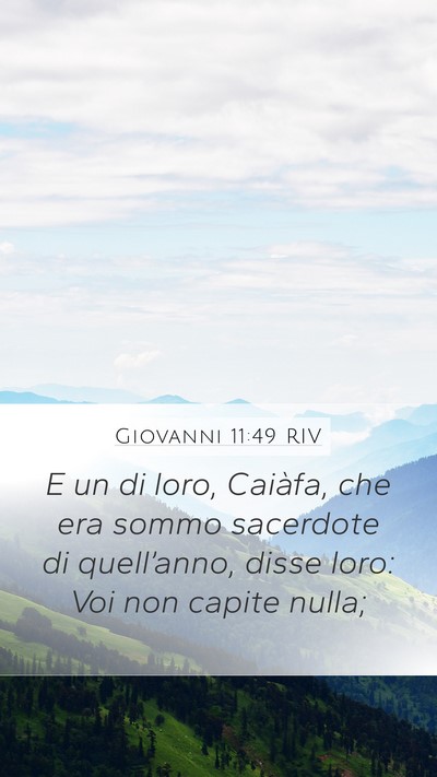 Giovanni 11:49 RIV Bible Verse Image