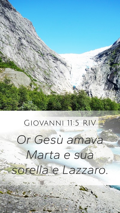 Giovanni 11:5 RIV Bible Verse Image