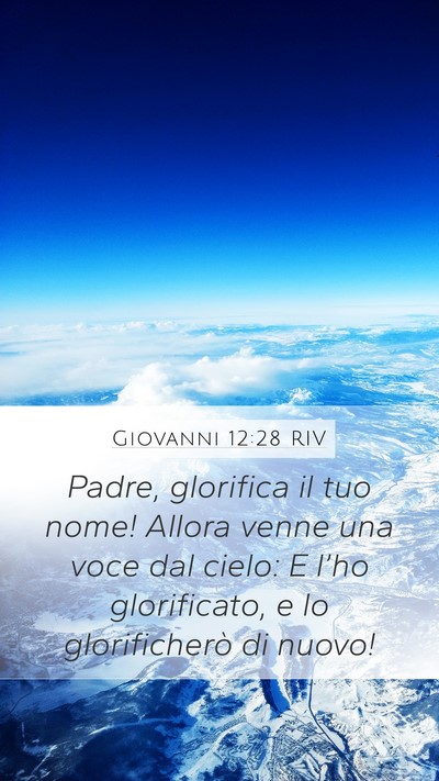 Giovanni 12:28 RIV Bible Verse Image